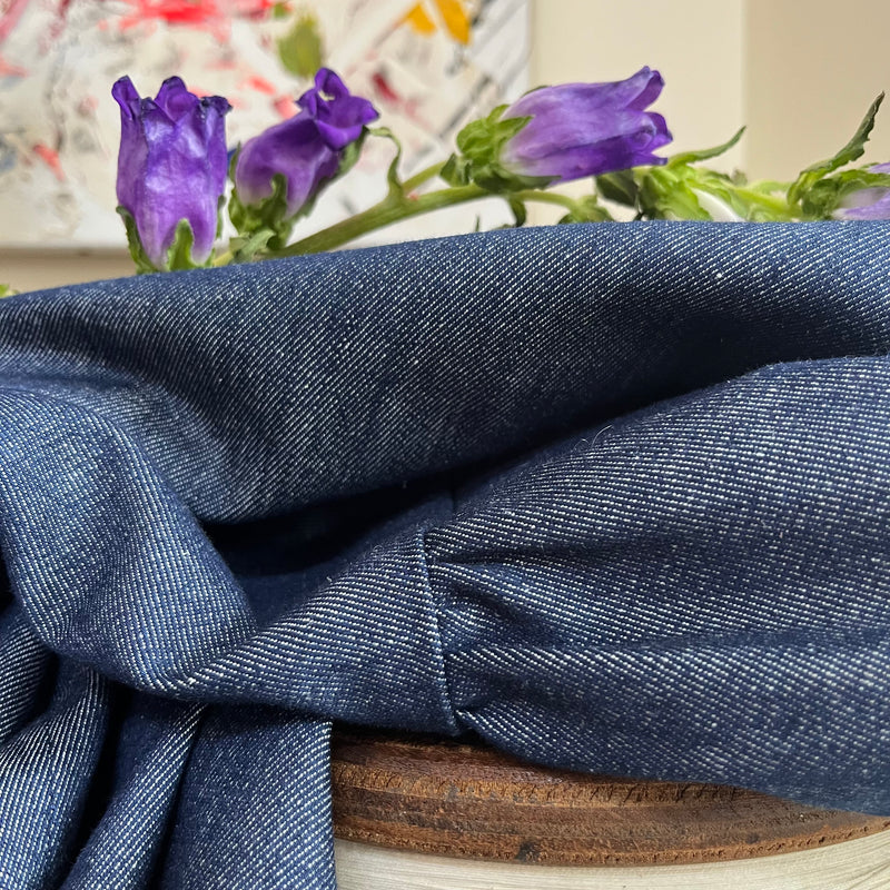 Robe Léna - coton jean bleu