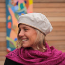 Béret Côme - velours côtelé blanc cassé - Quintessence