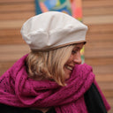 Béret Côme - velours côtelé blanc cassé - Quintessence