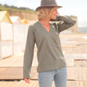 Blouse Abigaëlle - coton broderie kaki - Quintessence