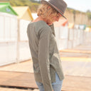 Blouse Abigaëlle - coton broderie kaki - Quintessence