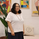 Blouse Eulalie - coton tressé corail - Quintessence