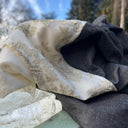 Blouse Lylou - jean noir / broderie ivoire et dorée - Quintessence