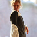 Blouse Lylou - jean noir / broderie ivoire et dorée - Quintessence