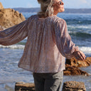 Blouse Séraphine - sequins dorés / doublure coton rosé - Quintessence