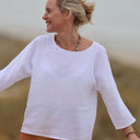 Blouse Yumi - double gaze de coton blanche - Quintessence