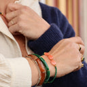 Bracelet Épine vert-corail - Quintessence