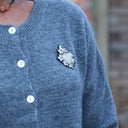 Broche Coeur argenté - Quintessence