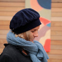 Chapeau Charlie - velours côtelé bleu nuit - Quintessence