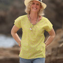 Coupon voile de coton fleurs de Galapagosc 130x260 (M12) - Quintessence