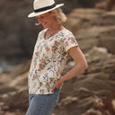 Coupon voile de coton fleurs des Canaries 130x360 (R12) - Quintessence