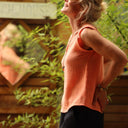 Débardeur Félicie - Double gaze de coton corail - Quintessence