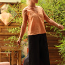 Débardeur Félicie - Lin orange pastel - Quintessence