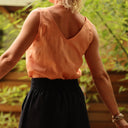 Débardeur Félicie - Lin orange pastel - Quintessence