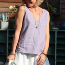 Débardeur Félicie - Lin parme - Quintessence