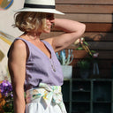 Débardeur Félicie - Lin parme - Quintessence