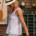 Débardeur Félicie - Voile de coton plumetis - Quintessence