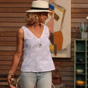 Débardeur Félicie - Voile de coton plumetis - Quintessence