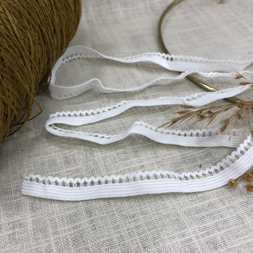 Élastique lingerie crochet blanc - au mètre - Quintessence