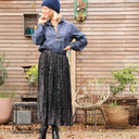 Jupe Amalia sequins noirs - Quintessence