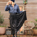 Jupe Amalia sequins noirs - Quintessence