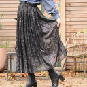 Jupe Amalia sequins noirs - Quintessence