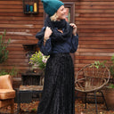 Jupe Amalia sequins noirs - Quintessence