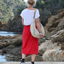 Jupe portefeuille Alexia rouge cerise - Quintessence