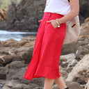 Jupe portefeuille Alexia rouge cerise - Quintessence