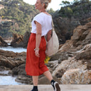 Jupe portefeuille Alexia terre de Sienne - Quintessence