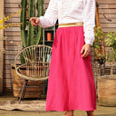 Jupe Rachelle double gaze de coton grenade - 90cm de hauteur - Quintessence