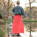 Jupe Tao double gaze de coton orangé - 92cm de hauteur - Quintessence