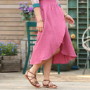 Jupe Tina gaze de coton framboise - Quintessence