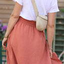 Jupe Tina gaze de coton terracotta orangé - Quintessence