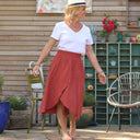 Jupe Tina gaze de coton tomette plumetis or - Quintessence