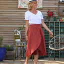 Jupe Tina gaze de coton tomette plumetis or - Quintessence