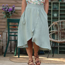 Jupe Tina gaze de coton vert d'eau - Quintessence