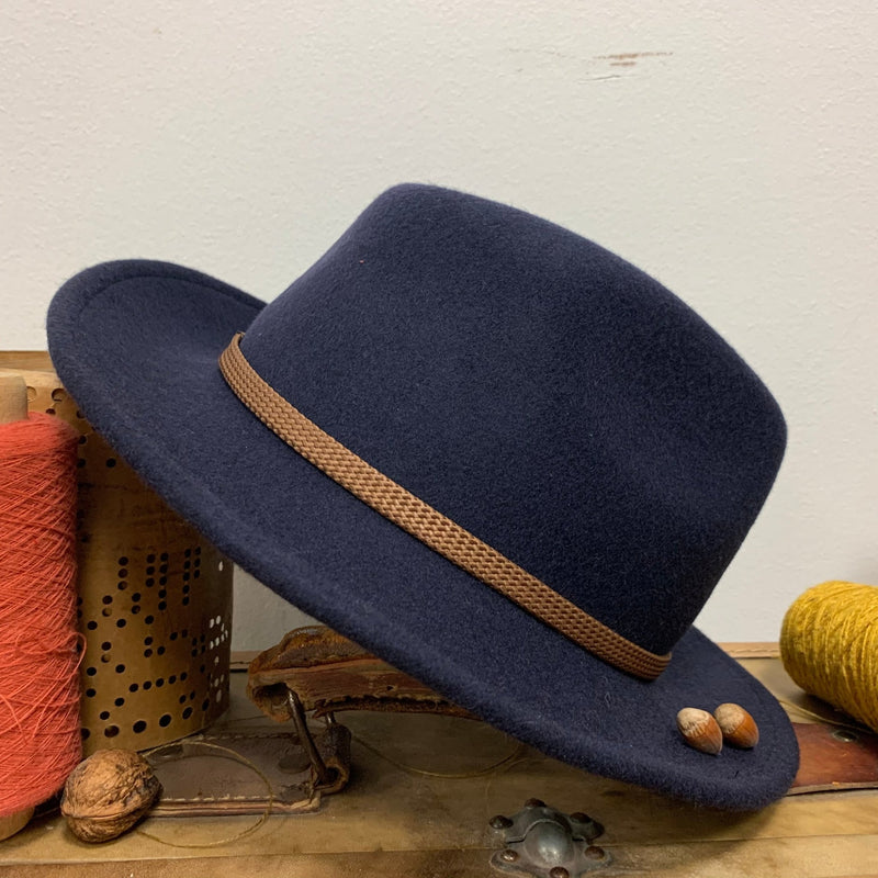 Le chapeau Edouard - bleu nuit - Quintessence