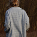 Manteau Kaï pied de poule bleu - Quintessence