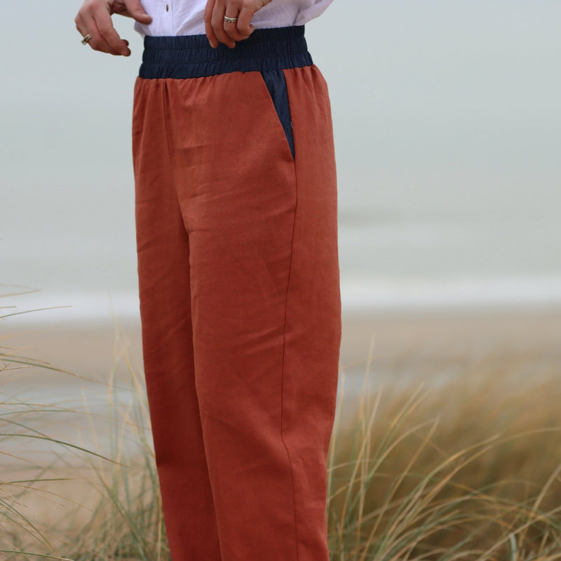 Pantalon Eliot - lin terracotta - Quintessence