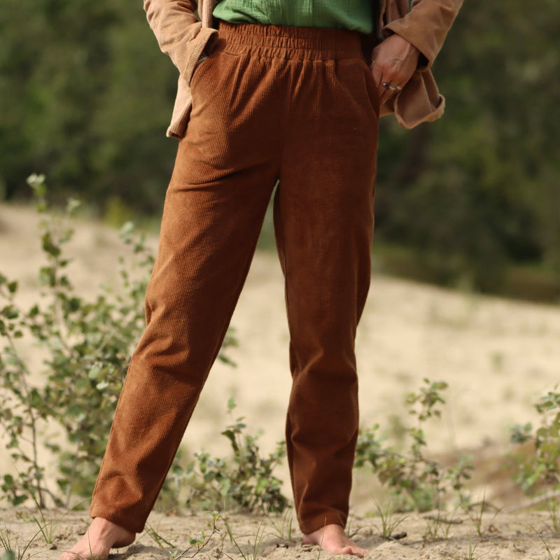 Pantalon Eliot - Velours côtelé chamois - Quintessence