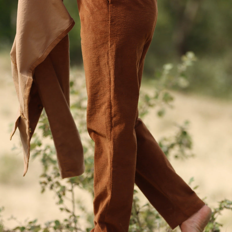 Pantalon Eliot - Velours côtelé chamois - Quintessence