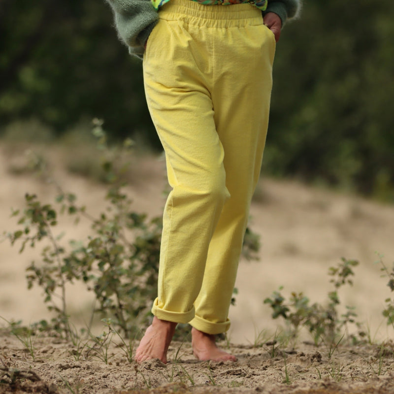 Pantalon Eliot - Velours côtelé jaune vif - Quintessence