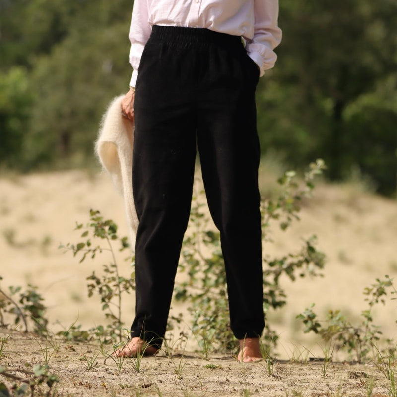Pantalon Eliot - Velours côtelé noir - Quintessence