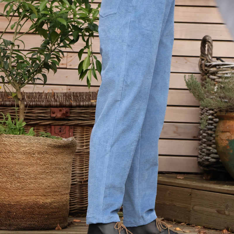 Pantalon Enzo - velours côtelé bleu doux - Quintessence