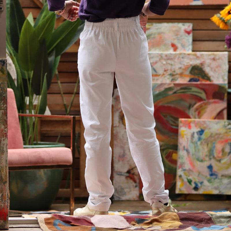 Pantalon Marcus - Coton blanc - Quintessence