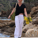 Pantalon Tom - lin blanc - Quintessence