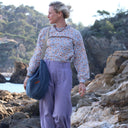 Pantalon Tom - lin parme - Quintessence