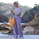 Pantalon Tom - lin parme - Quintessence