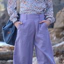 Pantalon Tom - lin parme - Quintessence